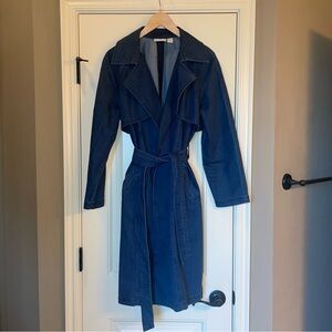 Chico's Dark Blue Lightweight Trench Coat